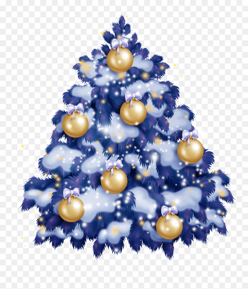 Dark Purple Christmas Tree Png Transparent Material - Christmas Tree, Png Download - white christmas tree png