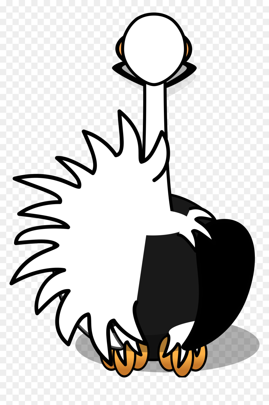 Ostrich Back Clip Arts - Cartoon Ostrich, HD Png Download - ostrich png