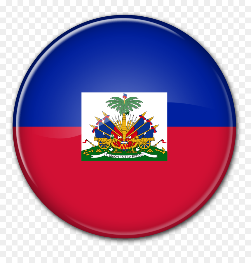 Round Flag Of Haiti - Haiti Flag, HD Png Download - haitian flag png