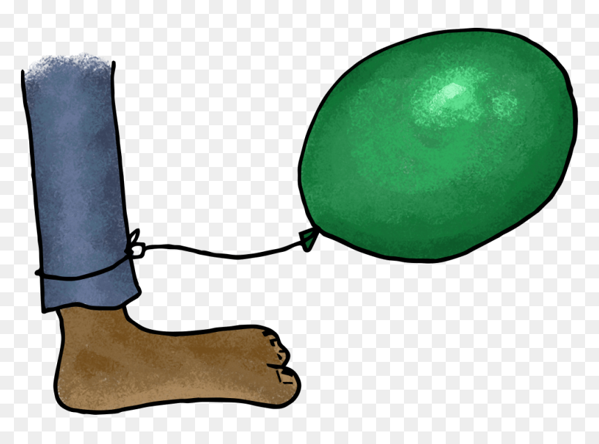 Shoe Stepping On Balloon, HD Png Download - balloon string png