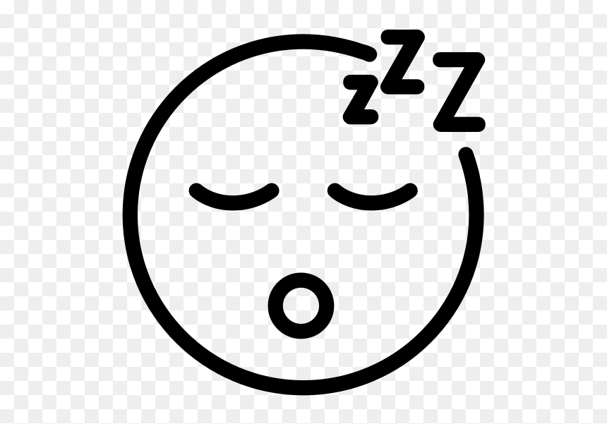 File - Openmoji-black 1f634 - Svg - Line Art, HD Png Download - zzz emoji png