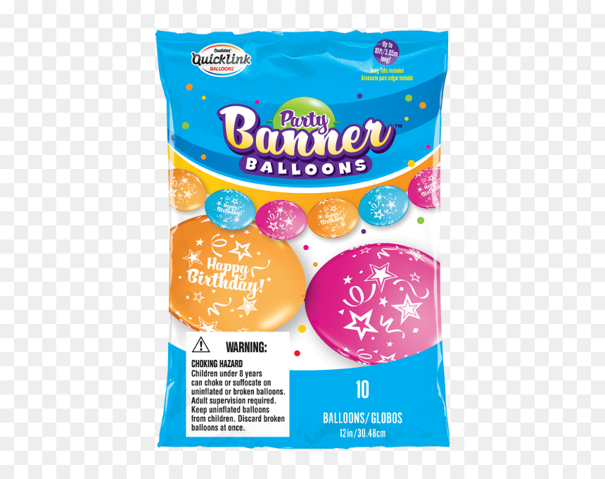 Party Banner Happy Birthday - Balloon, HD Png Download - party banner png