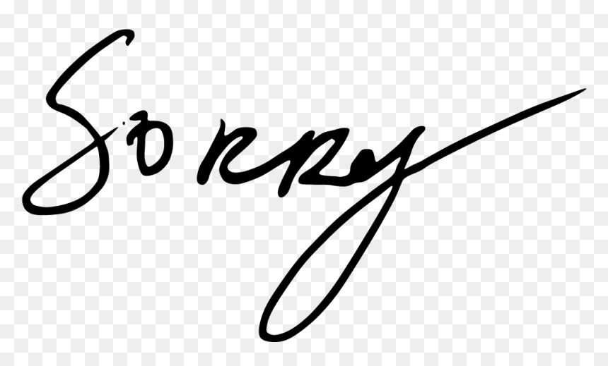 Calligraphy, HD Png Download - sorry png
