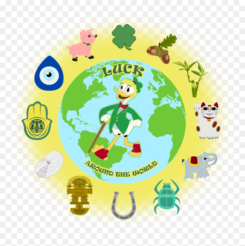 Lucky Charms From Different Countries - Green Earth, HD Png Download - lucky charms png