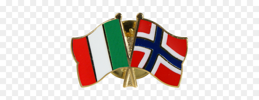Norway Friendship Flag Pin, Badge - Italia Norvegia Bandiere, HD Png Download - italy flag png