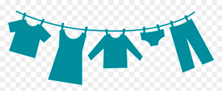 Clothes Line Laundry Room Silhouette - Clothes Line Png, Transparent Png - laundry png