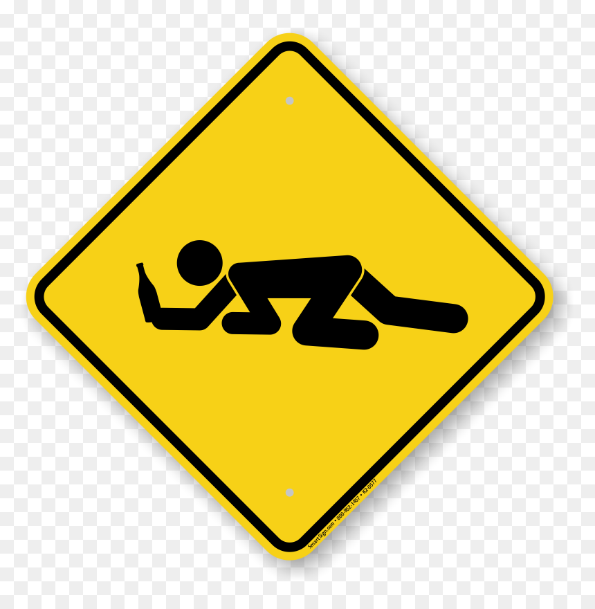 Wild Farmers Road Sign, HD Png Download - drunk png