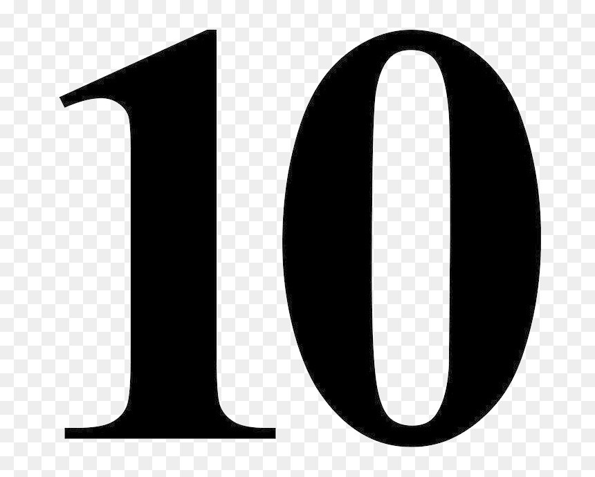 10 Number Free Png Image - 10 Times New Roman, Transparent Png - number 10 png