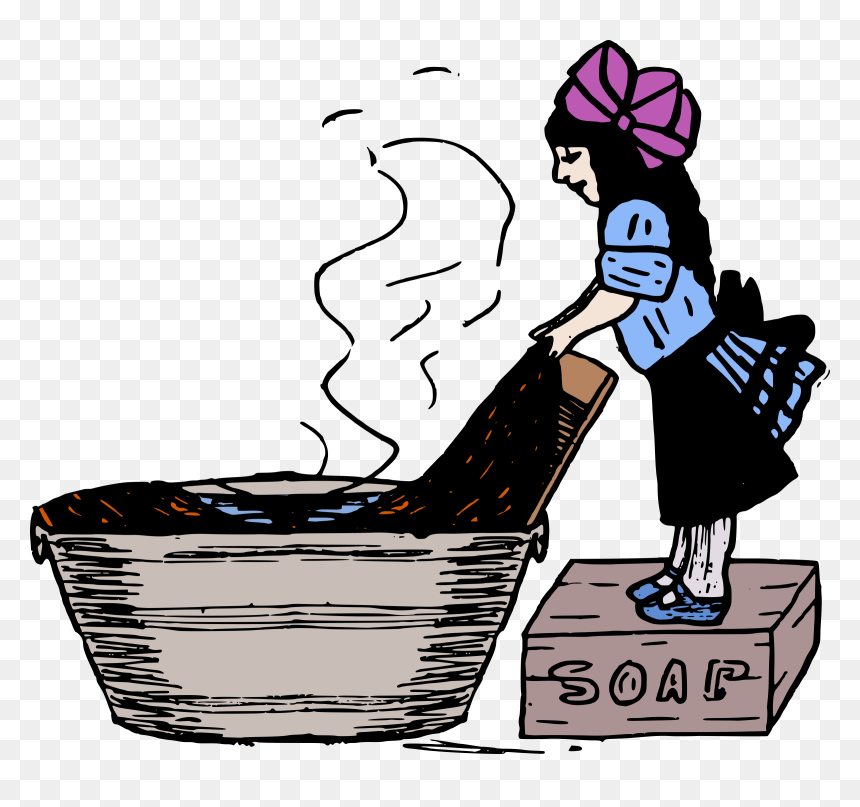 Young Lady Doing Laundry Clip Arts - Washing Board Clip Art, HD Png Download - laundry png