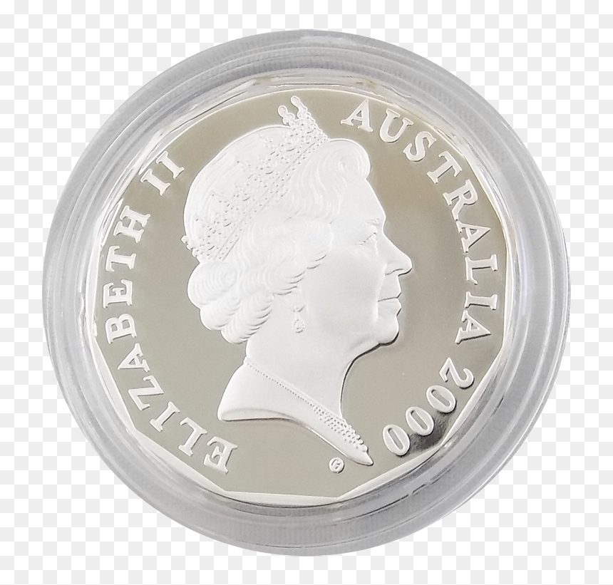 Pre-owned 2000 Australia Royal Visit 50 Cent Proof - Silver, HD Png Download - 50 cent png