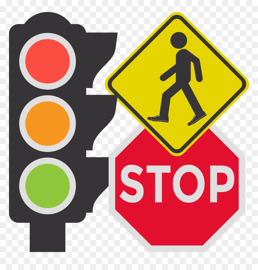 A Traffic Light, A Stop Sign, And A Yield To Pedestrians - Don Diego's Restaurant, HD Png Download - stoplight png