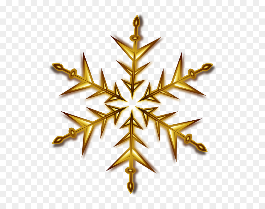 Gold Snowflake Clip Art, HD Png Download - snowflake vector png