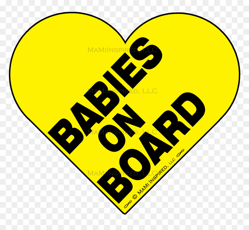 Babies On Board Heart Baby In Car Magnet Baby Footprints - Babies On Board Car Sign, HD Png Download - baby footprints png