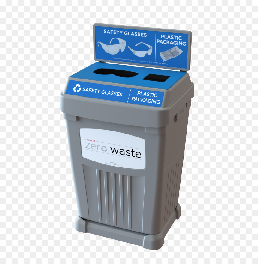Flex E™ Bin To Collect Tesla Safety Glasses - Battery Recycling Bin Png, Transparent Png - recycle bin png