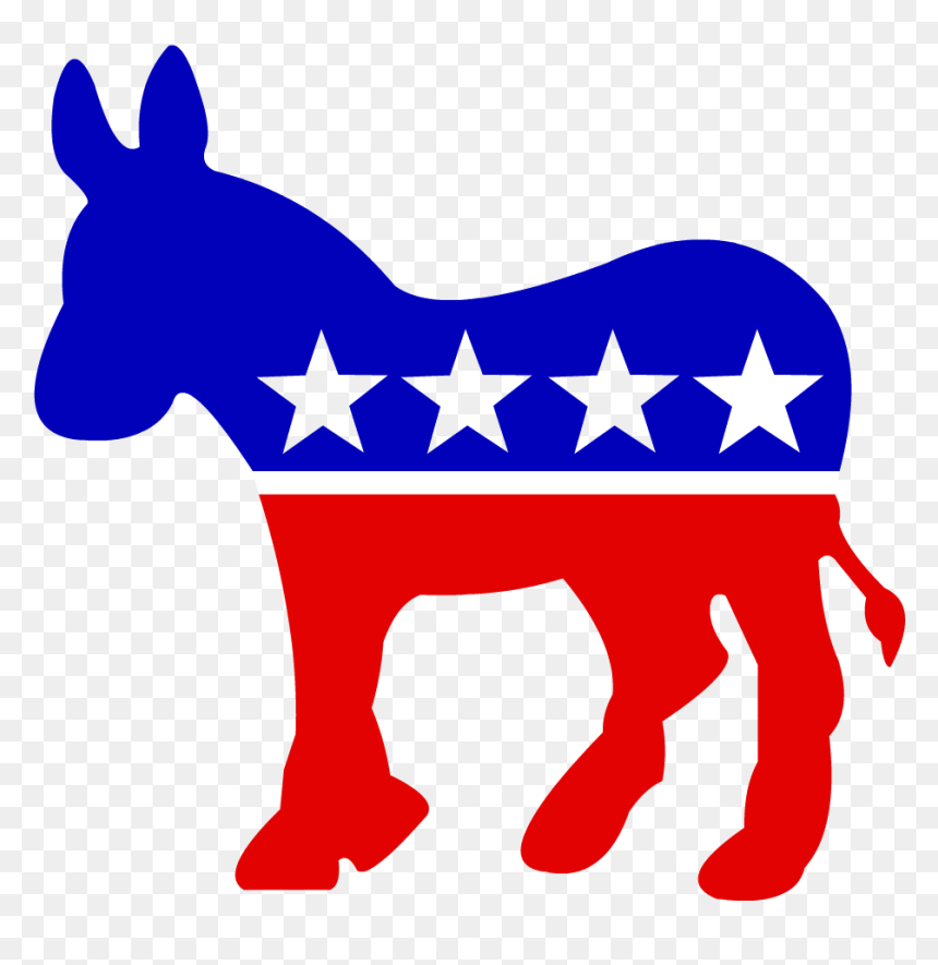 Burro Democrata - Democratic Party Logo, HD Png Download - bandera de estados unidos png