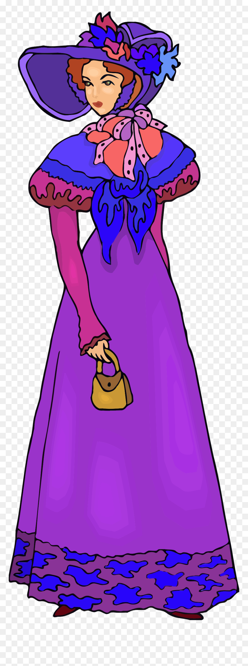 And Openclipart Portable Elegant Vector Graphics Frames - Señora Elegante Dibujo, HD Png Download - elegant frame png