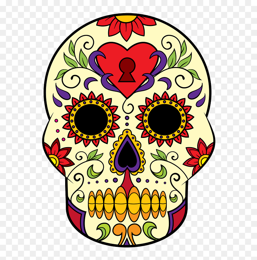Sugar Skull Clipart - Наклейки Для Трюкових Самокатов, HD Png Download - skull clipart png