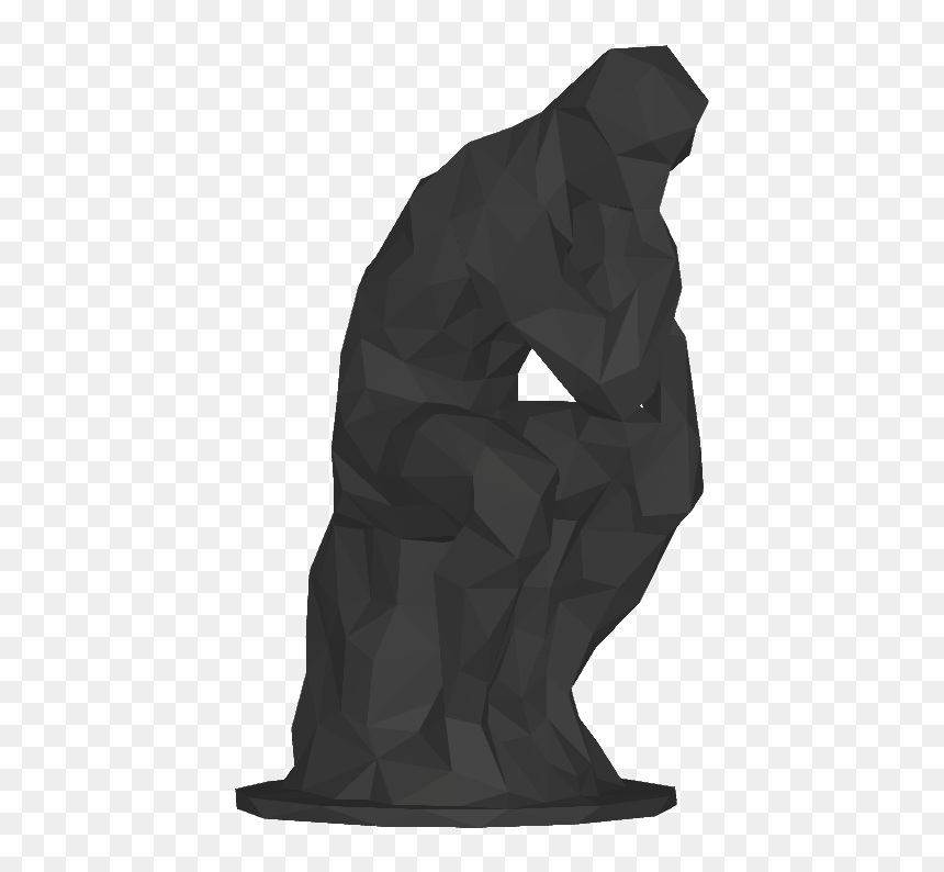 Silhouette, HD Png Download - the thinker png
