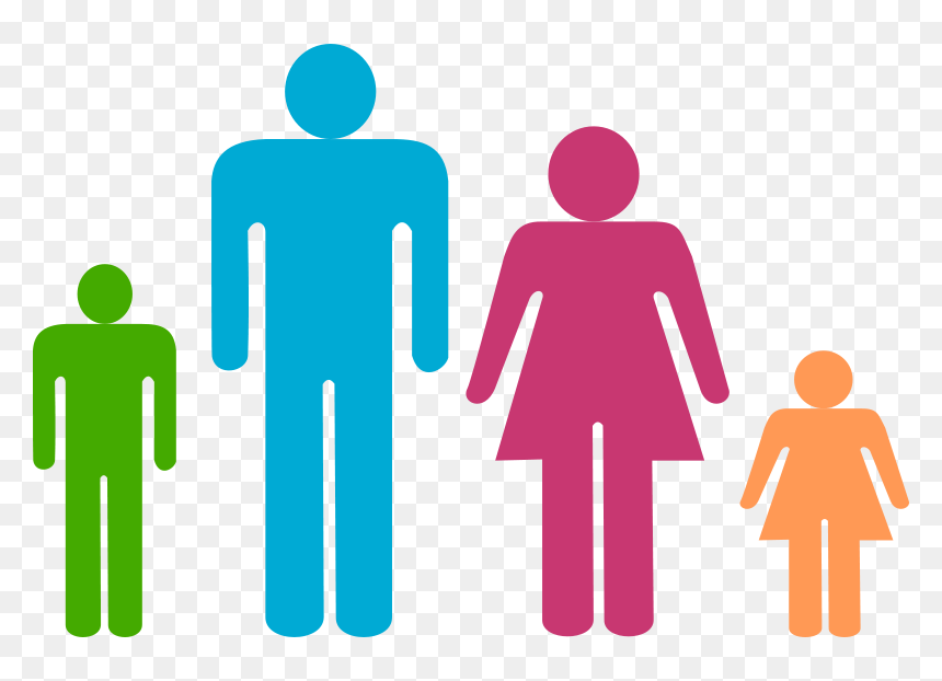 Colorful Family Clipart, HD Png Download - familia png
