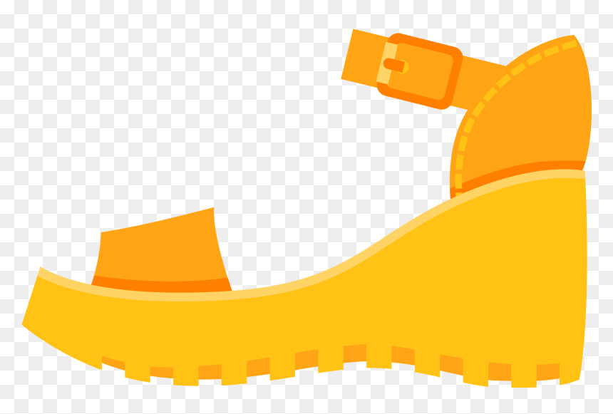 Yellow Sandals - Sandal, HD Png Download - sandals png
