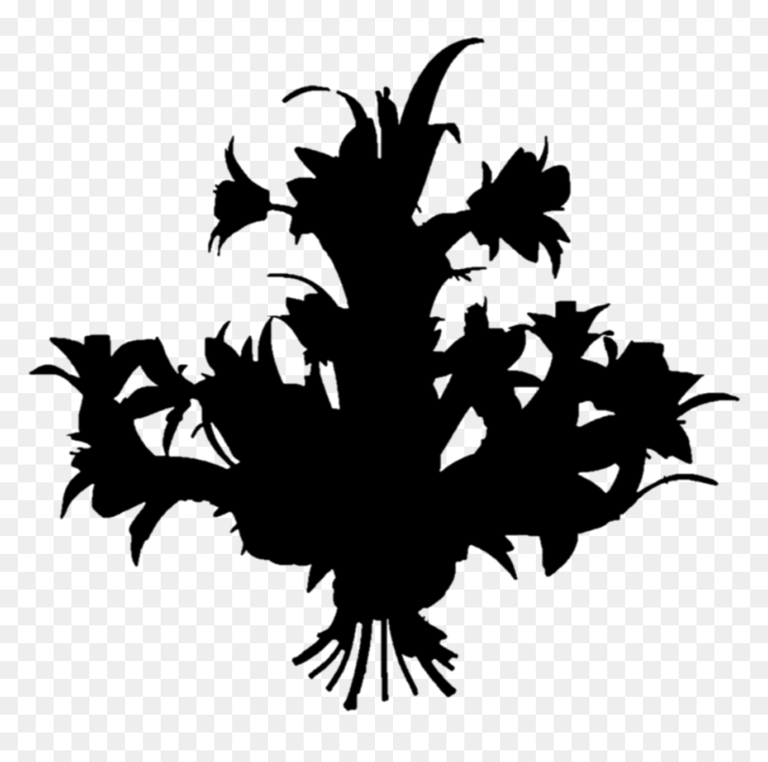 Black & White - Silhouette, HD Png Download - black leaf png