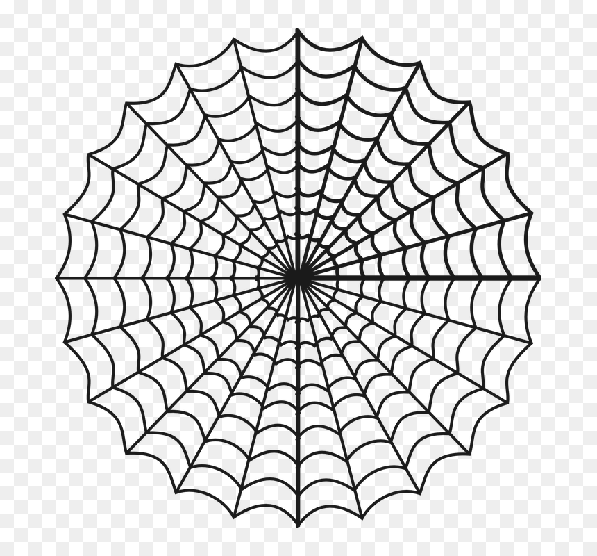 Transparent Cobwebs Png - Halloween Spider Web Coloring, Png Download - cobwebs png