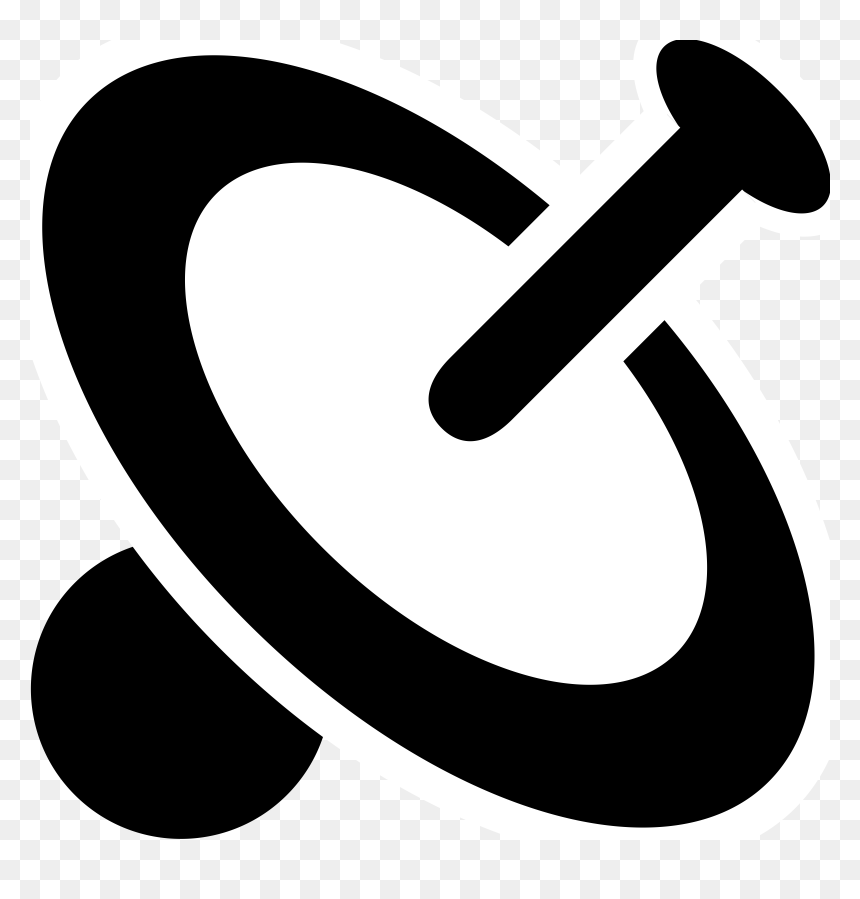 Stylized Antenna Dish Clip Arts - Bullzeye Png Black And White, Transparent Png - antenna png