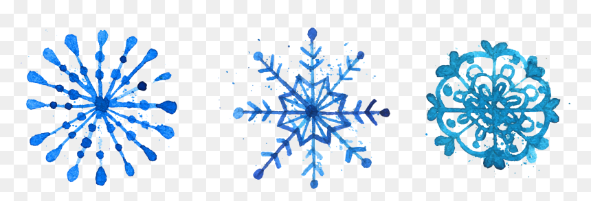 Snowflake Watercolor Painting Euclidean Vector - Watercolor Christmas Card Snowflake, HD Png Download - snowflake vector png