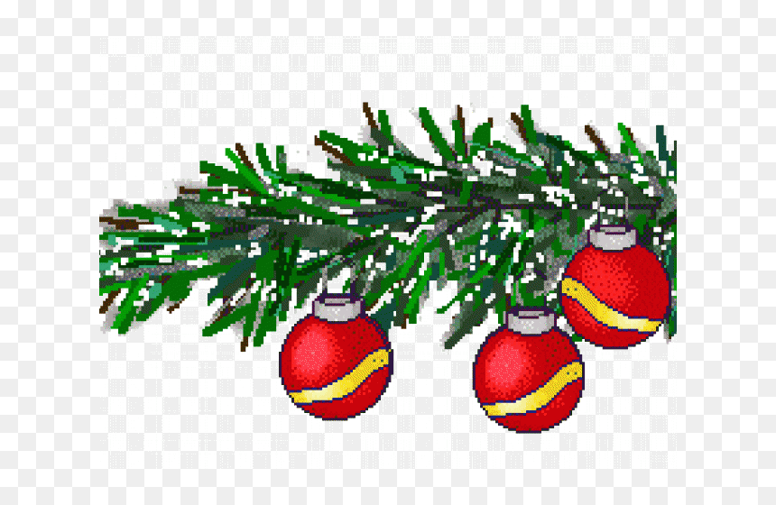 Christmas Ornament Clipart Pine Tree Branch - Christmas Ornament, HD Png Download - pine tree branch png