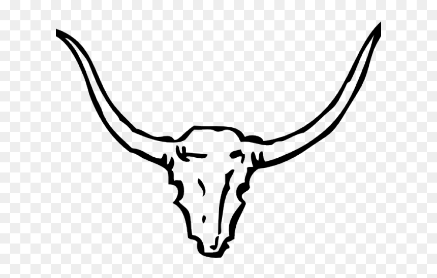 Deer Skull Clipart - Bull Head Outline Png, Transparent Png - skull clipart png