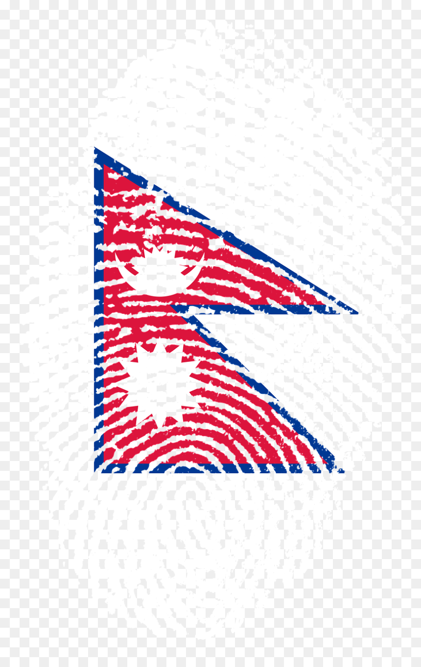 Nepal Flag Finger Print, HD Png Download - finger print png