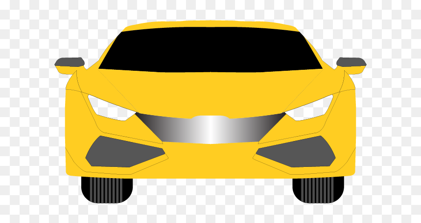 Yellow Car Vector App Illustrator Lambhorghini Interface - Car On Illustrator Png, Transparent Png - car vector png