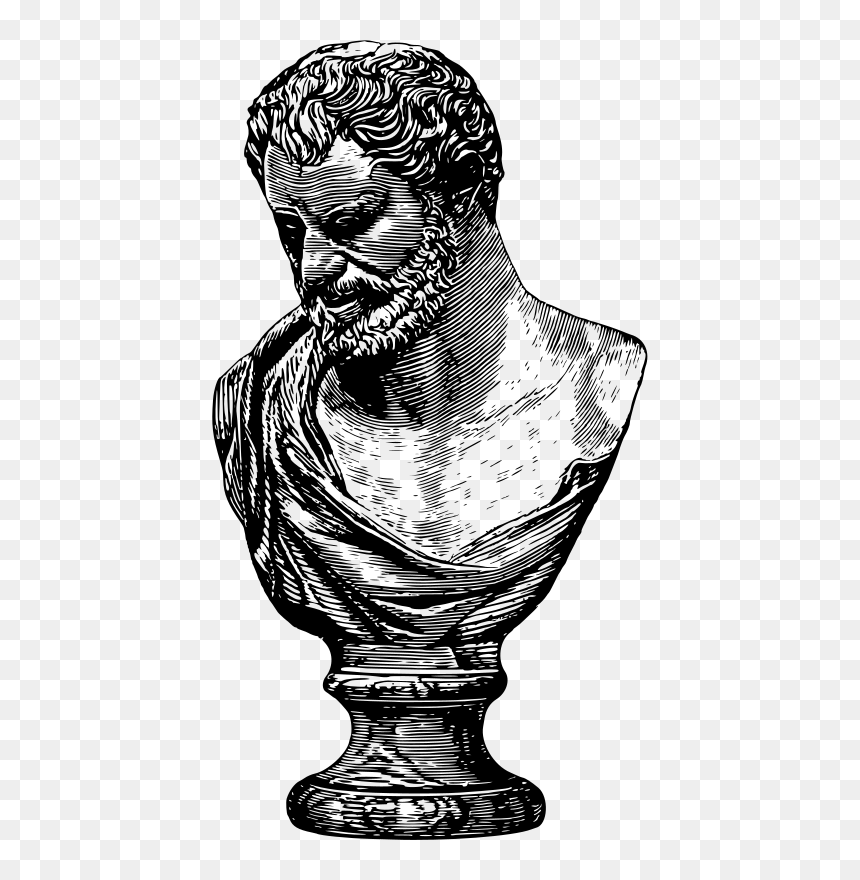Democritus - Democritus Png, Transparent Png - greek bust png