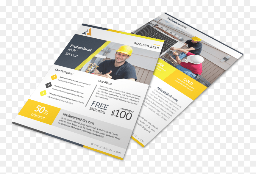Hvac Free Estimates Flyer Template Preview - Flyer, HD Png Download - free estimates png