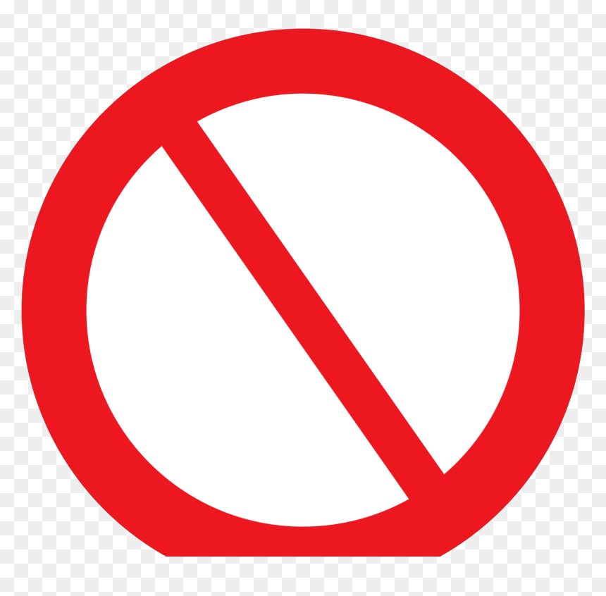 Prohibited Sign Png, Transparent Png - prohibited sign png