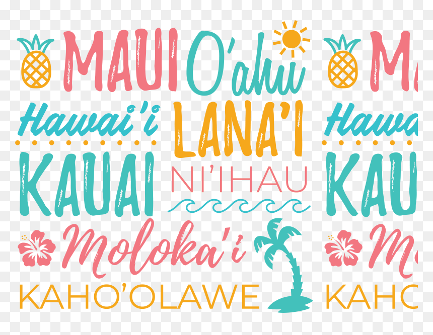 Hawaiianisland Text 2x, HD Png Download - hawaiian png