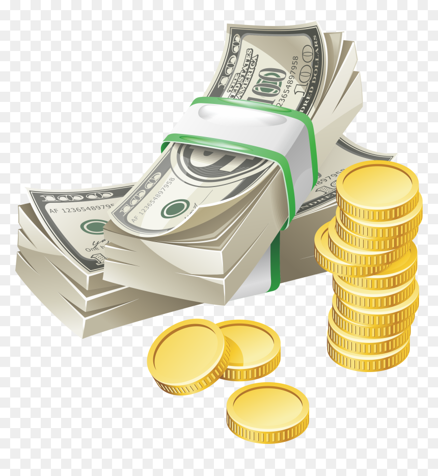 Vector Graphics Stock Illustration Money Royalty-free - Paper Money And Coins Png, Transparent Png - money vector png