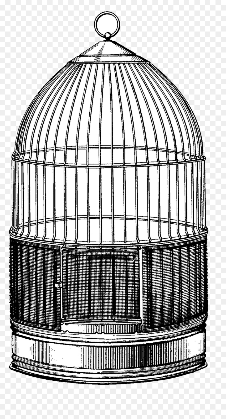 Dog Cage Clipart Image Royalty Free Library Steampunk - Drawing Open Bird Cage, HD Png Download - bird cage png