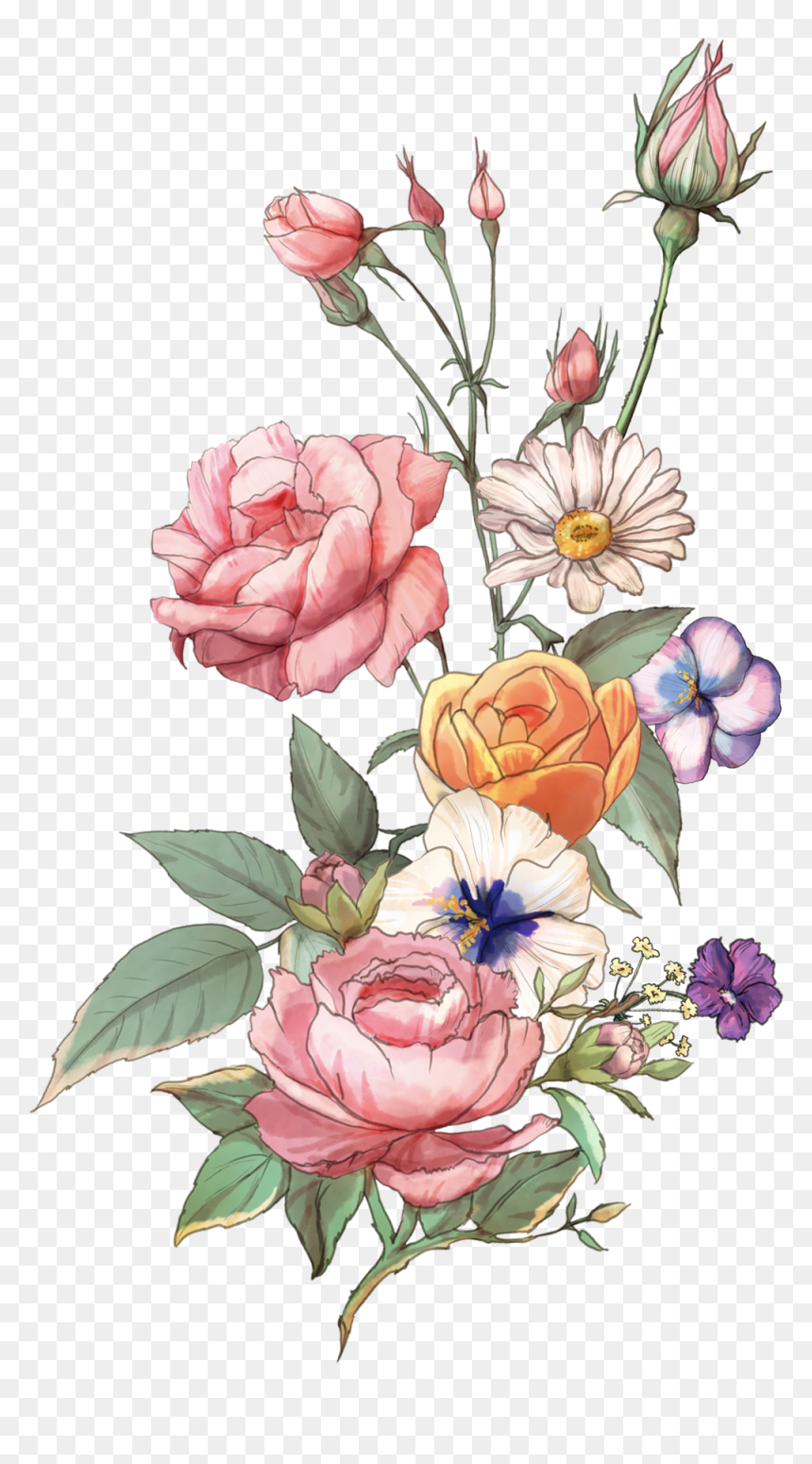 Vintage Avocado Tree Flower Png Download - Floral Design, Transparent Png - vintage floral png