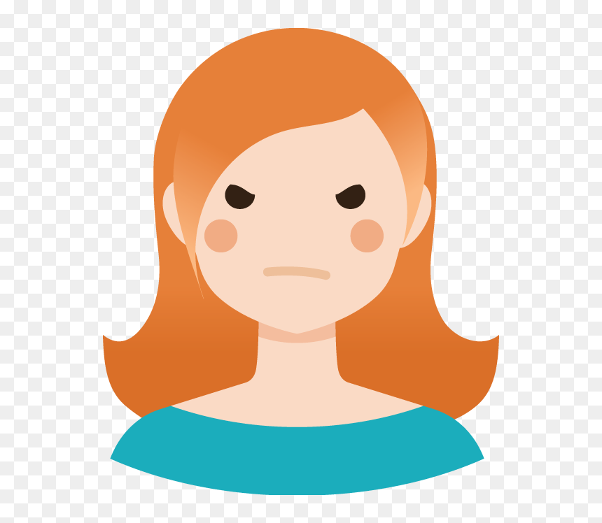 A Young Person Looking Angry, HD Png Download - angry person png