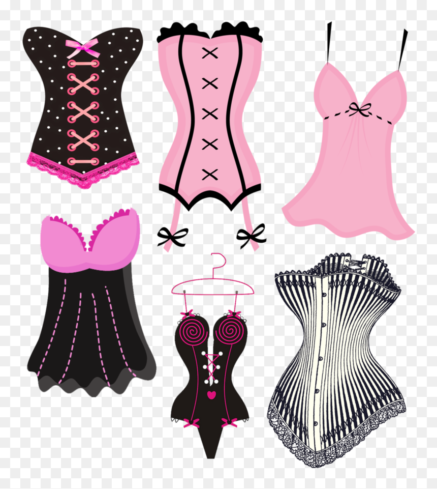 Lingerie Clipart Blue - Lingerie Clipart, HD Png Download - lingerie png