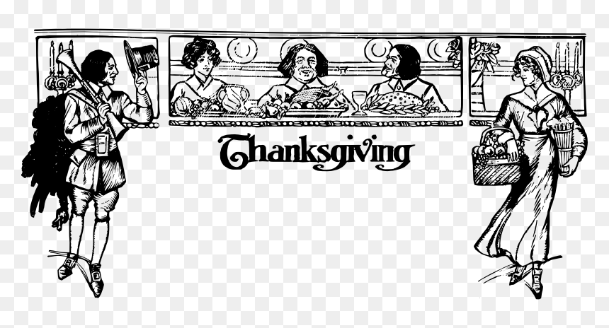 Thanksgiving Banner - Cartoon, HD Png Download - thanksgiving banner png