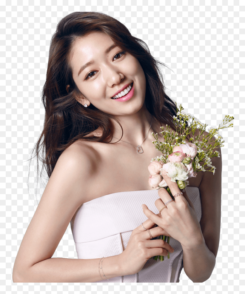 Park Shin Hye With A Bouquet Of Flowers Clip Arts - Park Shin Hye With Flower, HD Png Download - bouquet of flowers png