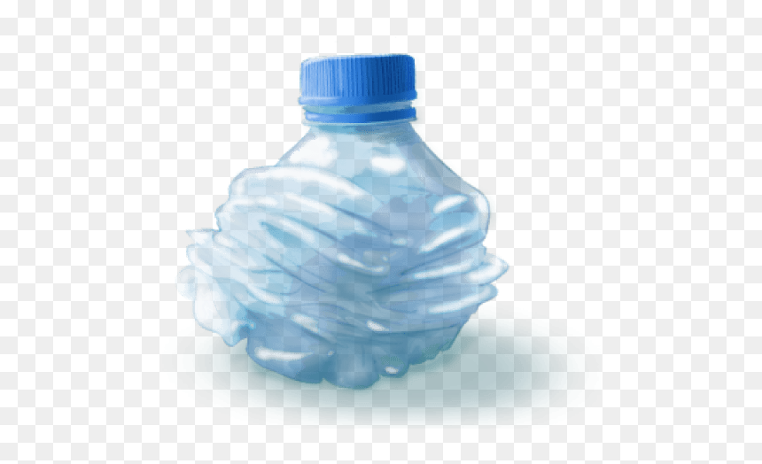 Small Crushed Water Bottle - Crushed Water Bottle, HD Png Download - waterbottle png