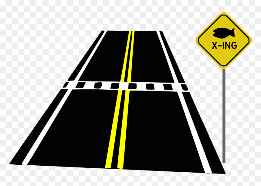 Car With Road Clip Art, HD Png Download - crosswalk png