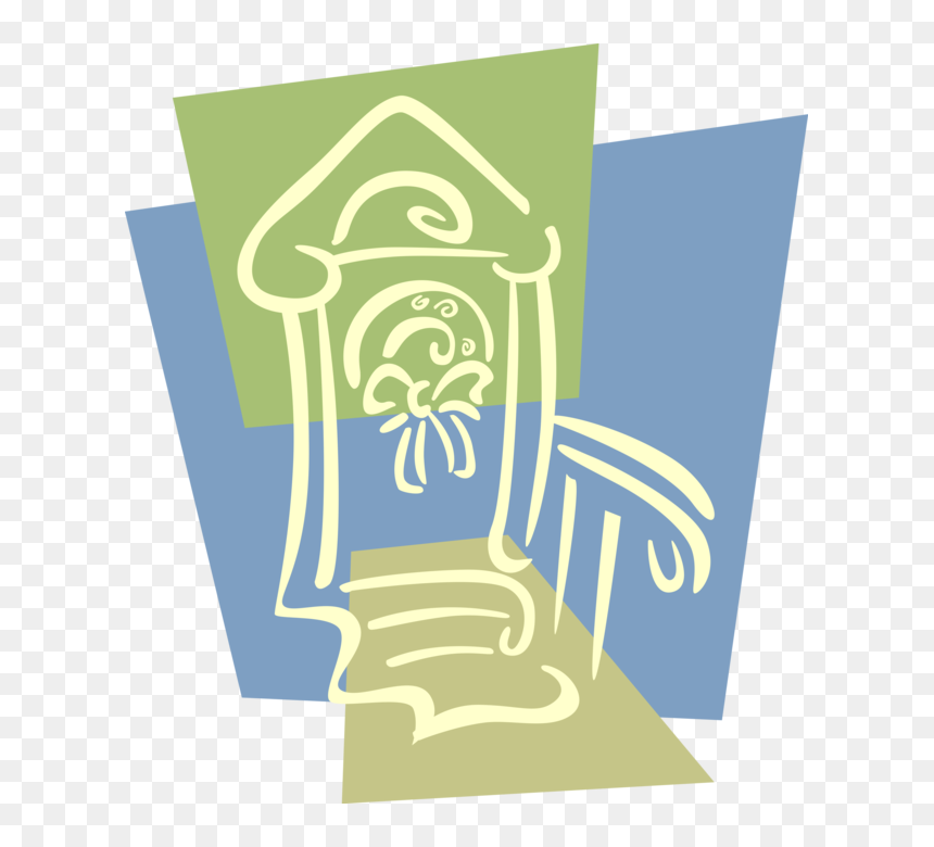 Transparent Door Vector Png - Illustration, Png Download - christmas wreath vector png