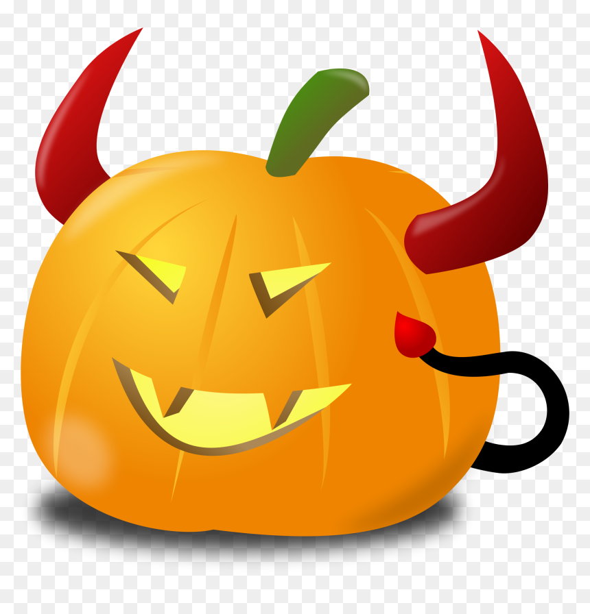 Devil Pumpkin Clip Arts - Fruits Vegetables Ripe In September, HD Png Download - pumpkin.png