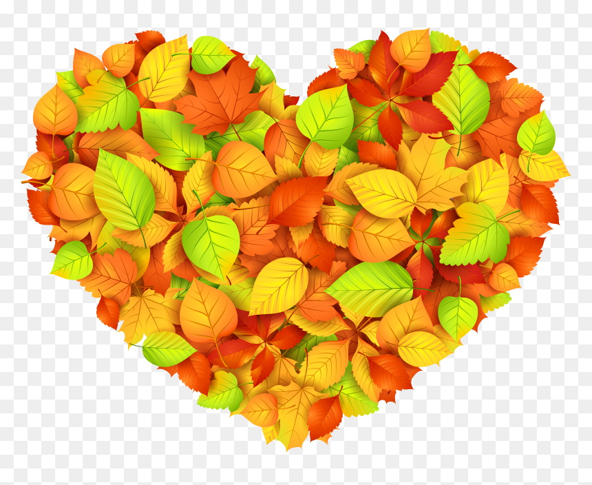 Collection Of Leaves - Clip Art, HD Png Download - falling hearts png
