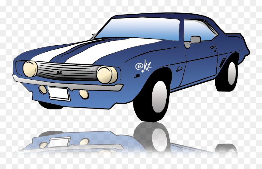 Muscle Car Clipart Vector Graphic Library 69 Camaro - Chevy Nova Clip Art, HD Png Download - car vector png