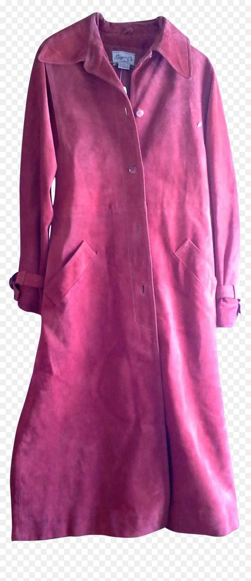 Beged-or Suede Leather Rust Orange Ladies Trench Coat - Overcoat, HD Png Download - rust texture png